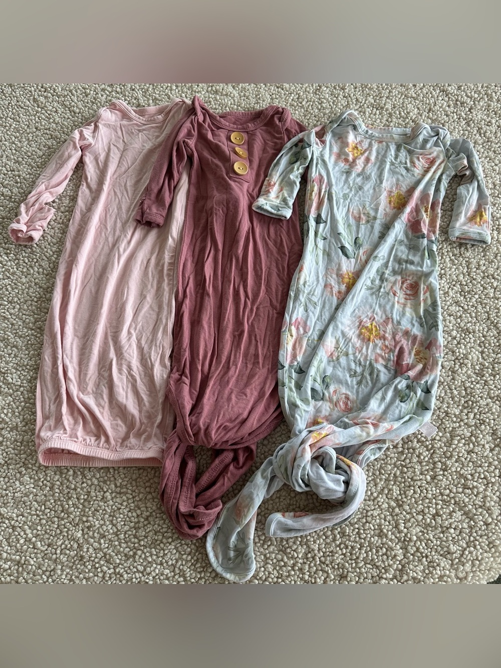 Bundle of 3 Bamboo Viscose Stevie Js Baby Noah Carters Newborn 0-3 months Gown